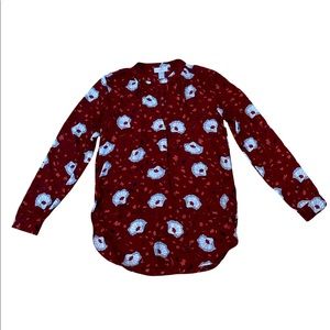 XS Loft Long Sleeve Dress Shirt